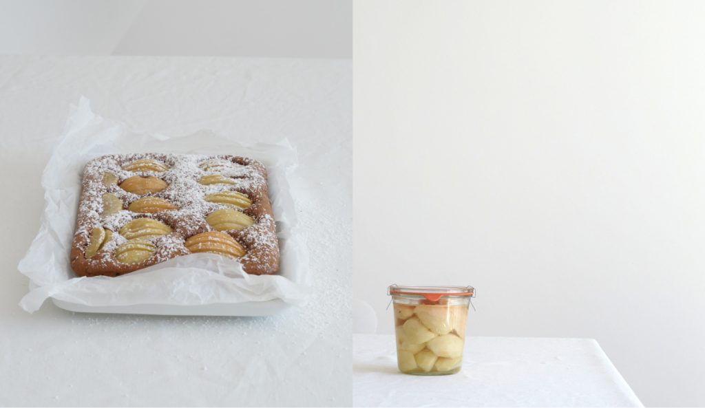 Rezept für Birnen-Schoko-Kuchen aus azurweiss | Fotos: Sabine Wittig